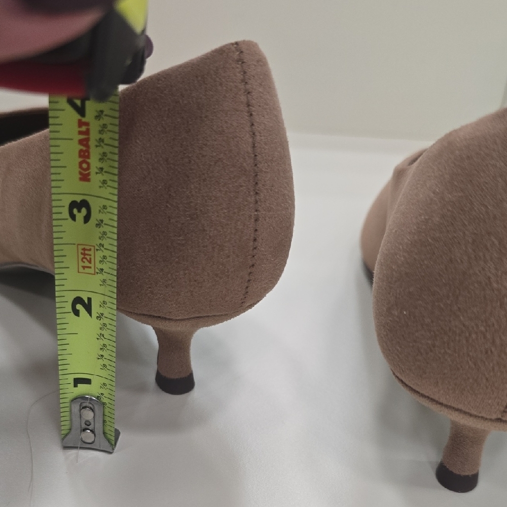 Next Forever Comfort Taupe Standart/wide Point Toe Lown Kitten Heel Shoes, 7 - Picture 8 of 15
